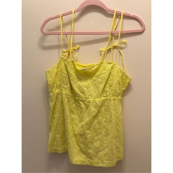 Anthropologie Yellow Pickle Ball Spaghetti Strap Cami Size 10 or large new - Picture 1 of 4